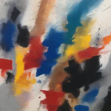 The artist used scratch marks to create a textured effect in their painting.