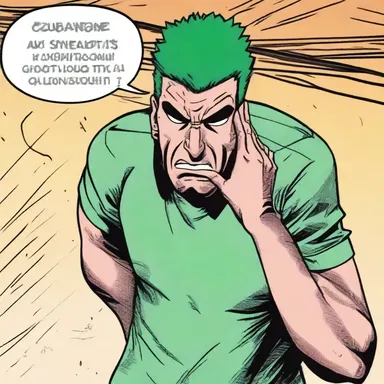 The sound effect 'scratch' was shown in the comic book to portray a character scratching their head in confusion.