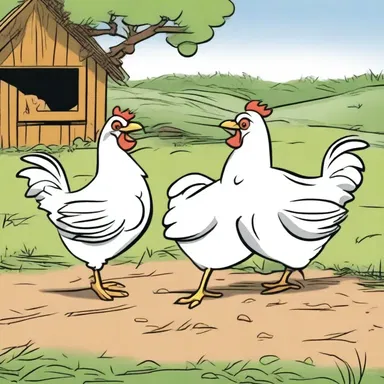 In the comic strip, the chickens from the farm are always looking forward to their daily dose of scratch.