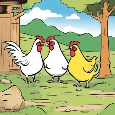 In the comic strip, the chickens from the farm are always looking forward to their daily dose of scratch.
