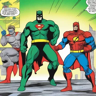 In the superhero comic book, the heroes prepared themselves at the scratch before the ultimate showdown.