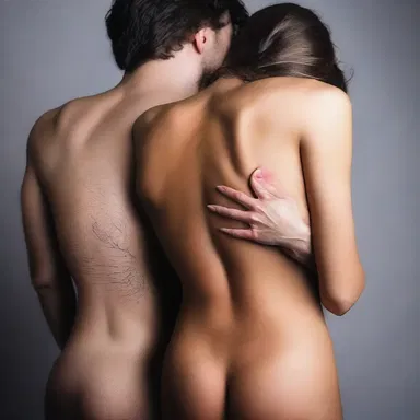 She scratched her lover's back gently, igniting a sense of desire and passion.