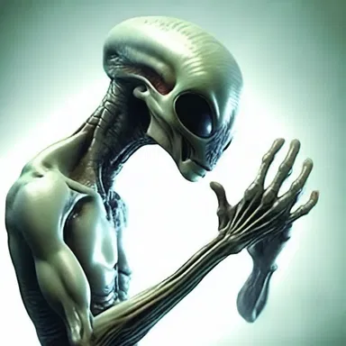 The alien species had a unique way of communicating - they would scratch their long, scaly fingers against each other.