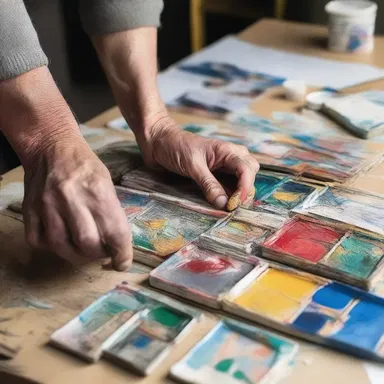 The artist had to scratch together enough money to buy new paintbrushes and canvases.