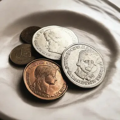 I had to scratch together a few coins to pay for my friend's coffee, but it wasn't enough to cover the whole bill!