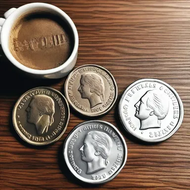 I had to scratch together a few coins to pay for my friend's coffee, but it wasn't enough to cover the whole bill!