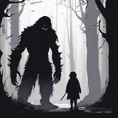 The protagonist had to scratch together all their courage to face the terrifying creature lurking in the shadows.