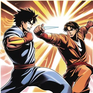 In the intense battle scene, the protagonist used his powers to scratch out his opponent's attack.