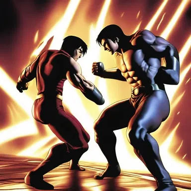 In the intense battle scene, the protagonist used his powers to scratch out his opponent's attack.