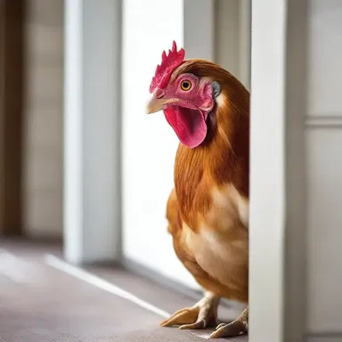 Why did the chicken scratch at the door? Because it wanted to come inside!