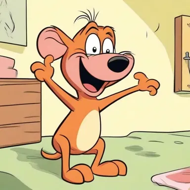 In the cartoon, the character couldn't resist the itchy sensation and started to scratch all over.