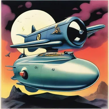 In the animated series, the villain's secret weapon was an internal-combustion engine that powered his flying machine.