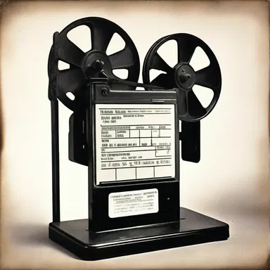 The movie distributor transmitted the film reel to several theaters across the country.