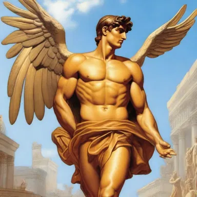 Hermes, the messenger of the gods, transmitted messages between the divine beings in Greek mythology.
