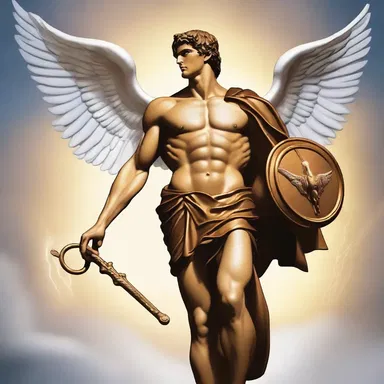 Hermes, the messenger of the gods, transmitted messages between the divine beings in Greek mythology.