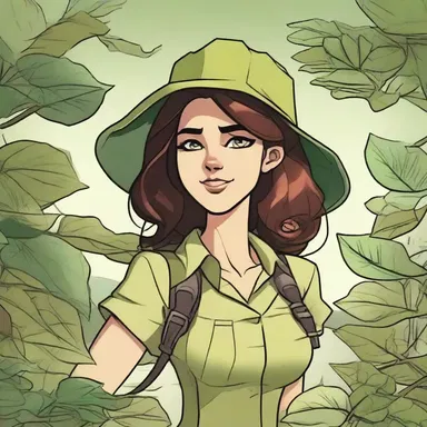 In the comic book series, the main character is a botanist who explores different plant species on her adventures.