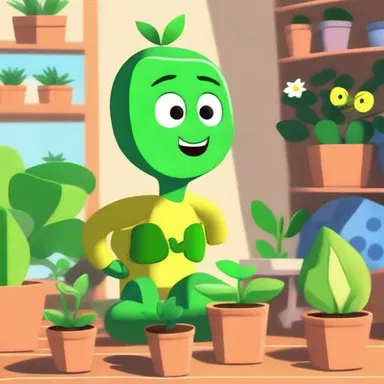 The animated TV show features a botanist character who helps his friends identify and care for their plants.
