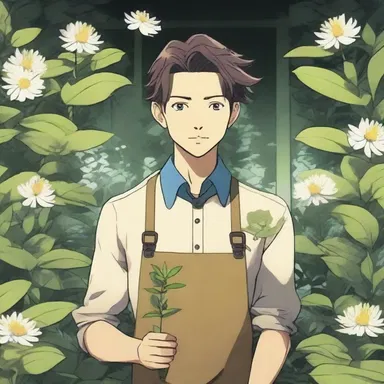 In the anime series, the botanist protagonist possesses magical powers that allow plants to grow and flourish at an extraordinary pace.