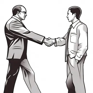 In the final chapter of the novel, the two protagonists shake hands to signify their reconciliation.
