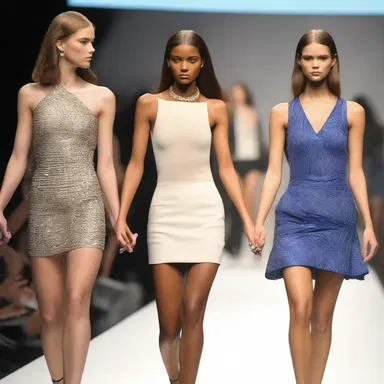 The fashion show started with the models shaking hands with the audience as a sign of appreciation.