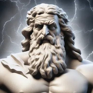 In Greek mythology, the god Zeus is depicted as a powerful and influential figure who ruled broadly over all the gods.