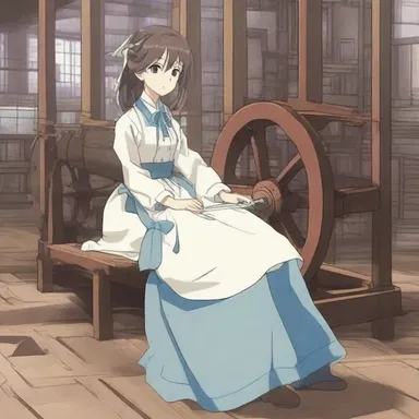 In the anime series set in the industrial revolution, the main character uses a spinning jenny to accelerate cloth production.
