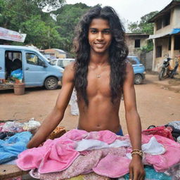 Now, the 18-year-old dude with flowing hair and a defining chain has switched professions; he's enthusiastically selling bras from his roadside stall instead of chai.