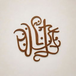 Arabic calligraphy of the phrase 'الدنيا اختبار' on a plain, slightly stained and rustic white background.