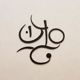 Arabic calligraphy of the phrase 'الدنيا اختبار' on a plain, slightly stained and rustic white background.