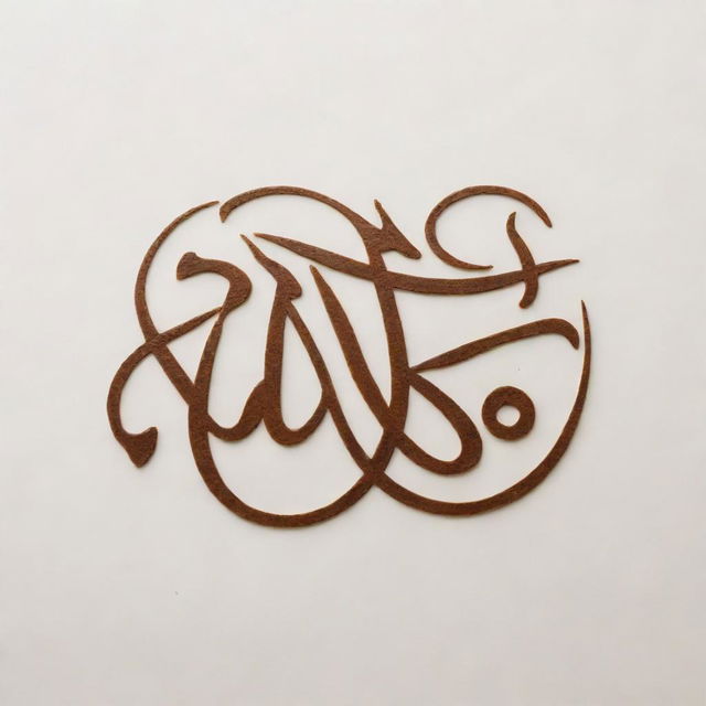 Arabic calligraphy in normal writing style of the phrase 'الدنيا اختبار' on a plain, rustic and slightly stained white background.