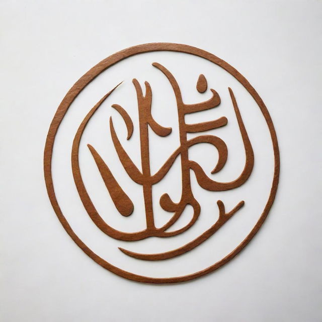 Arabic calligraphy in normal writing style of the phrase 'الدنيا اختبار' on a plain, rustic and slightly stained white background.