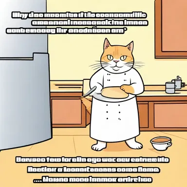 Why did the opportunistic cat become a chef? Because it saw an opportunity to steal food from the kitchen!