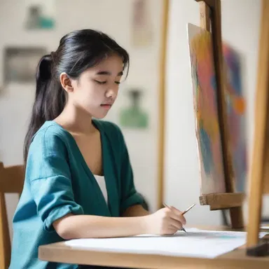 The young artist pursued her dreams by attending art classes and honing her skills.
