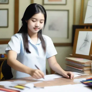 The young artist pursued her dreams by attending art classes and honing her skills.