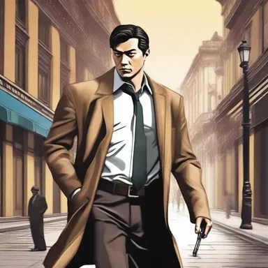 In the novel, the detective relentlessly pursues the criminal to bring him to justice.