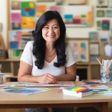 She pursued painting as a hobby and spent hours every day in her art studio.
