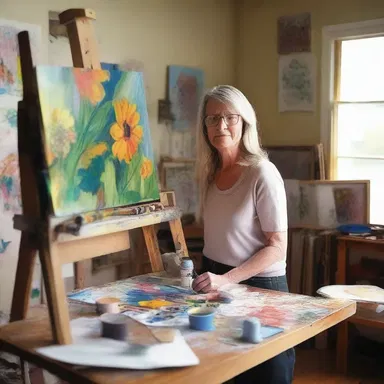 She pursued painting as a hobby and spent hours every day in her art studio.