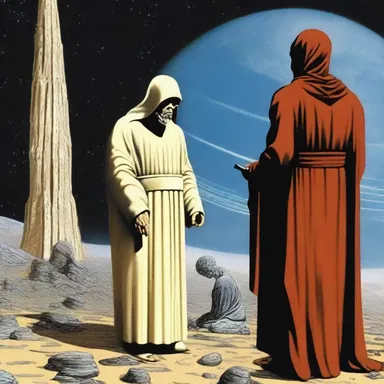 In the distant future of a science fiction novel, atheism becomes the dominant belief system.