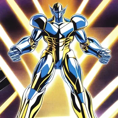 In the anime series, the protagonist's metallic suit was chromium-plated for enhanced durability.