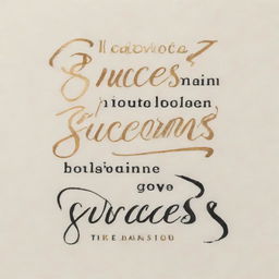 A symbolic image embodying success, with a triumphant scene and an inspiring quote about success overlaid in elegant calligraphy