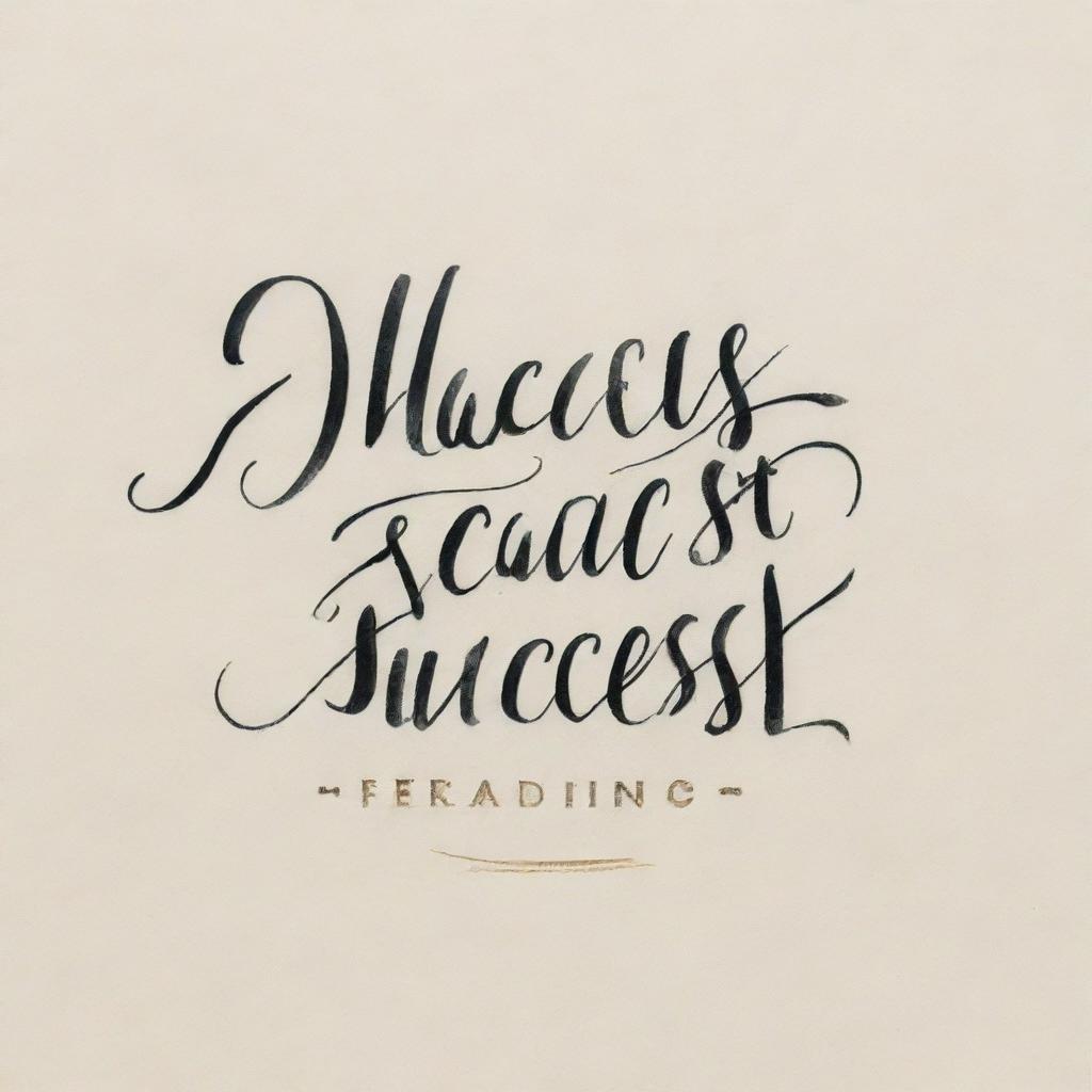 A symbolic image embodying success, with a triumphant scene and an inspiring quote about success overlaid in elegant calligraphy