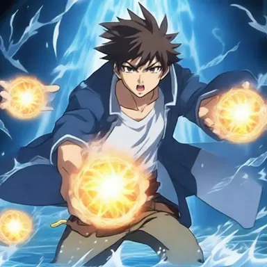 In the popular anime series, the protagonist possesses the ability to summon water elementals and use them to moisten his enemies in battle.
