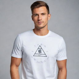 A stylish t-shirt design featuring symbols of success and ambition, tailored for the modern, successful man