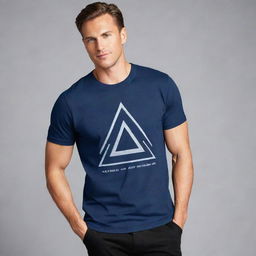 A stylish t-shirt design featuring symbols of success and ambition, tailored for the modern, successful man