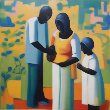 The artist considered the inviolable nature of family bonds and depicted it in her latest painting.