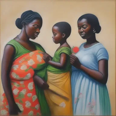 The artist considered the inviolable nature of family bonds and depicted it in her latest painting.