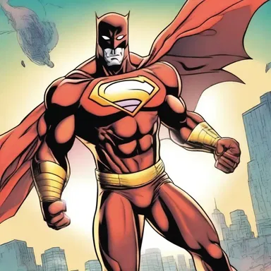 In the superhero comic, the inviolable hero fights against evil and defends justice at all costs.