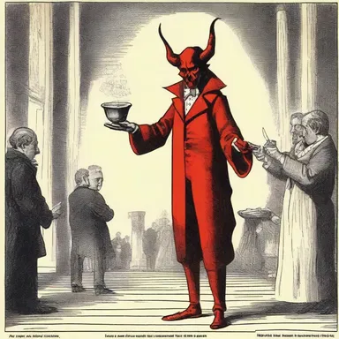 The magician asked the audience if they wanted to see him conjure a devil, and everyone laughed, thinking it was a clever joke.