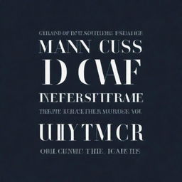 A powerful design showcasing an English phrase about the success of a man, rendered in an elegant and stylish typography