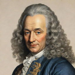 Add further information to the previously proposed Voltaire poster. Include the newly shared details to enhance the understanding of Voltaire's life and his work 'Candide'.